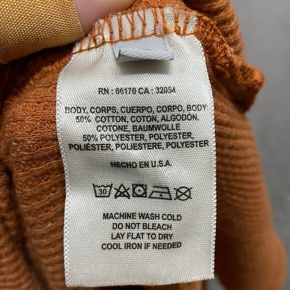 NWT Anthro t.la Gold Orange Keyhole Front Long Sleeve Thermal Size Small - Picture 3 of 8